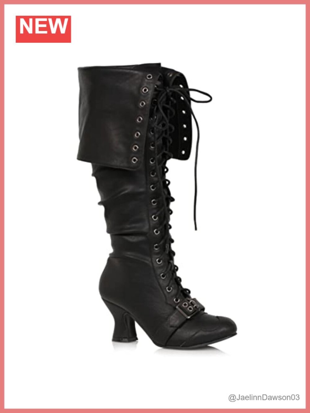Knee High Chelsea Boots with Comma Heel Faux Leather Zip Up